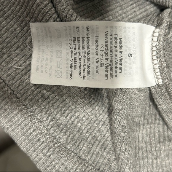 J.CREW WOMEN'S HEATHER GRAY 3/4 SLEEVE RIBBED HENLEY TEE TOP Sz M - Picture 5 of 5